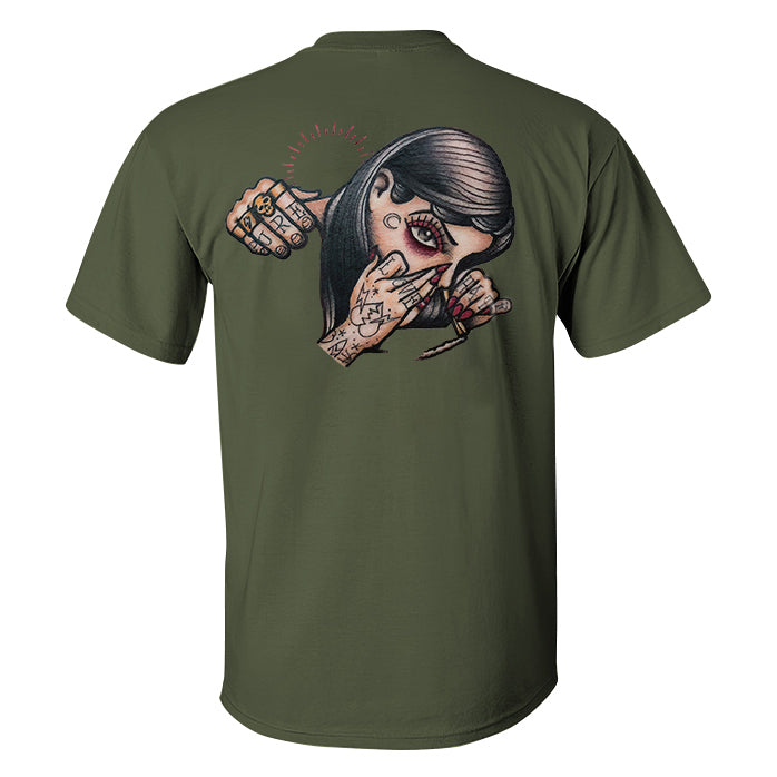 Tattoo Girl Printed Men's T-shirt