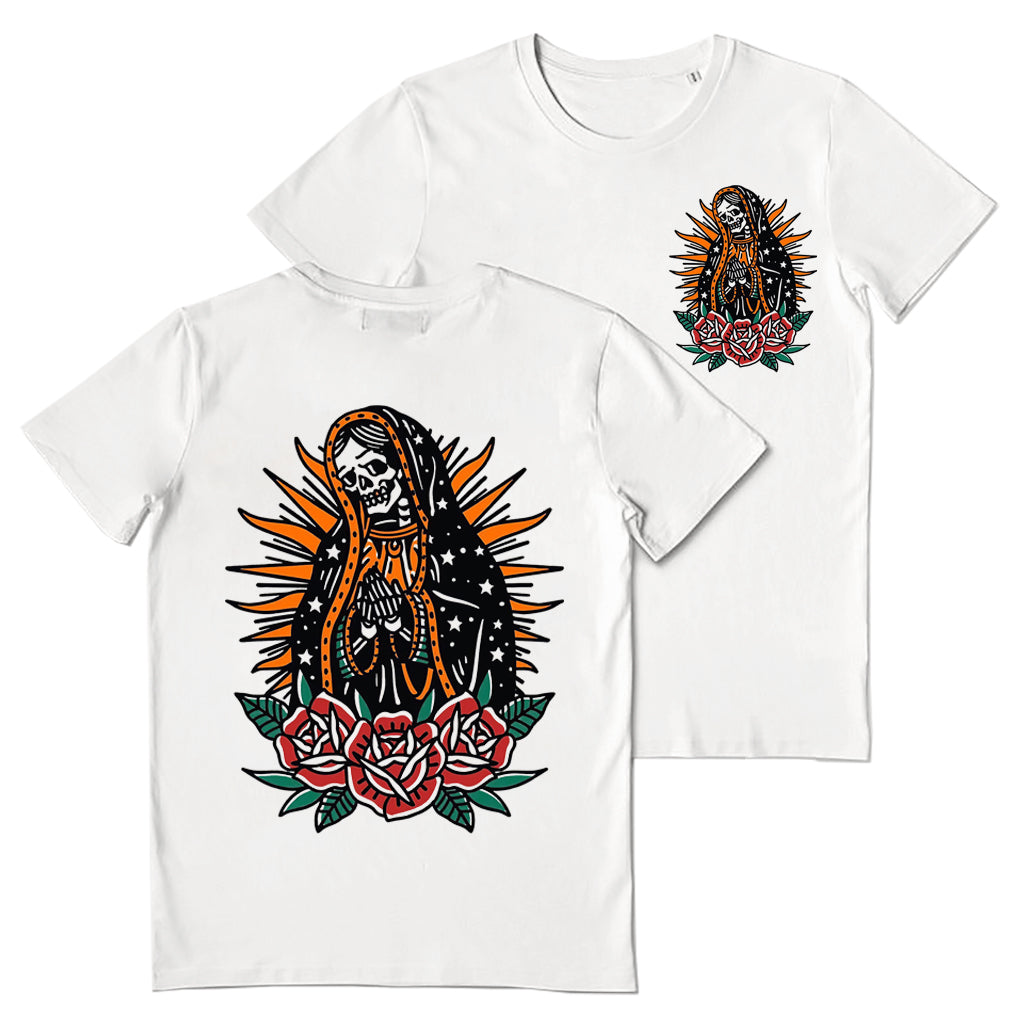 Vintage Skull Floral Men's Fashion T-shirt