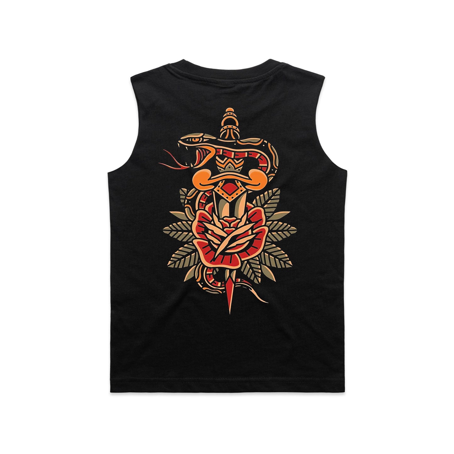 Snake Floral Print Men's Vest