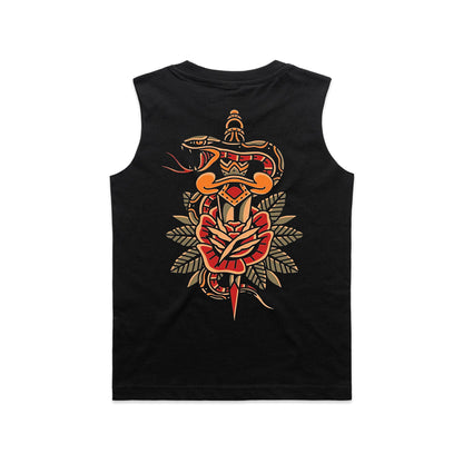 Snake Floral Print Men's Vest