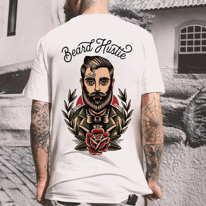 Beard Hustle Print Men's T-shirt