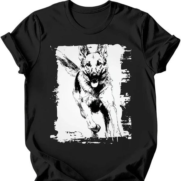German Shepherd - Running Dog T-Shirt