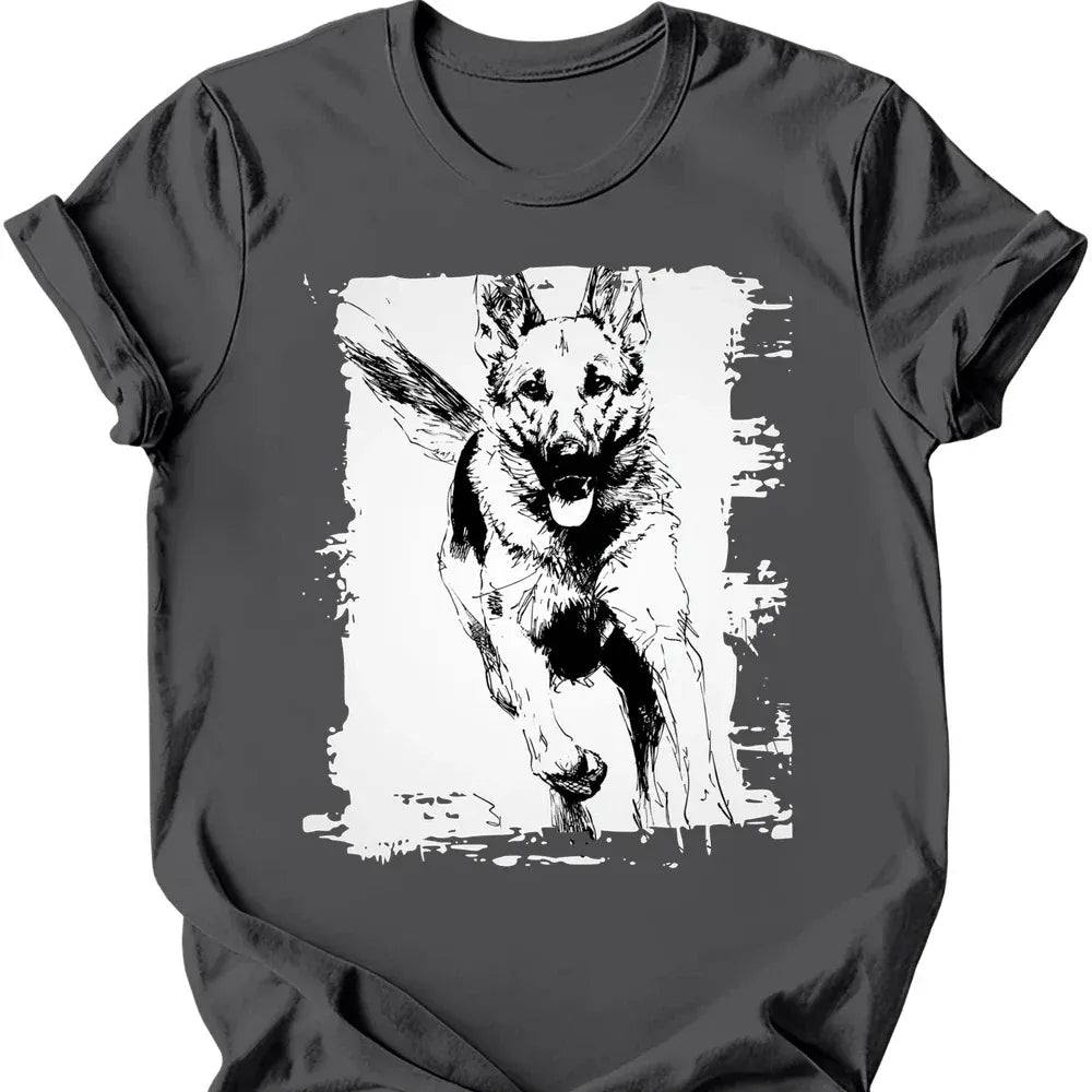 German Shepherd - Running Dog T-Shirt