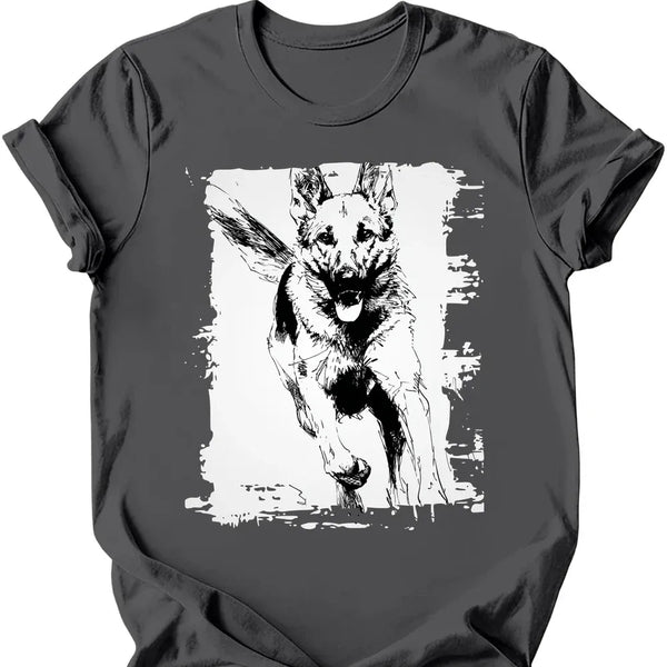 German Shepherd - Running Dog T-Shirt