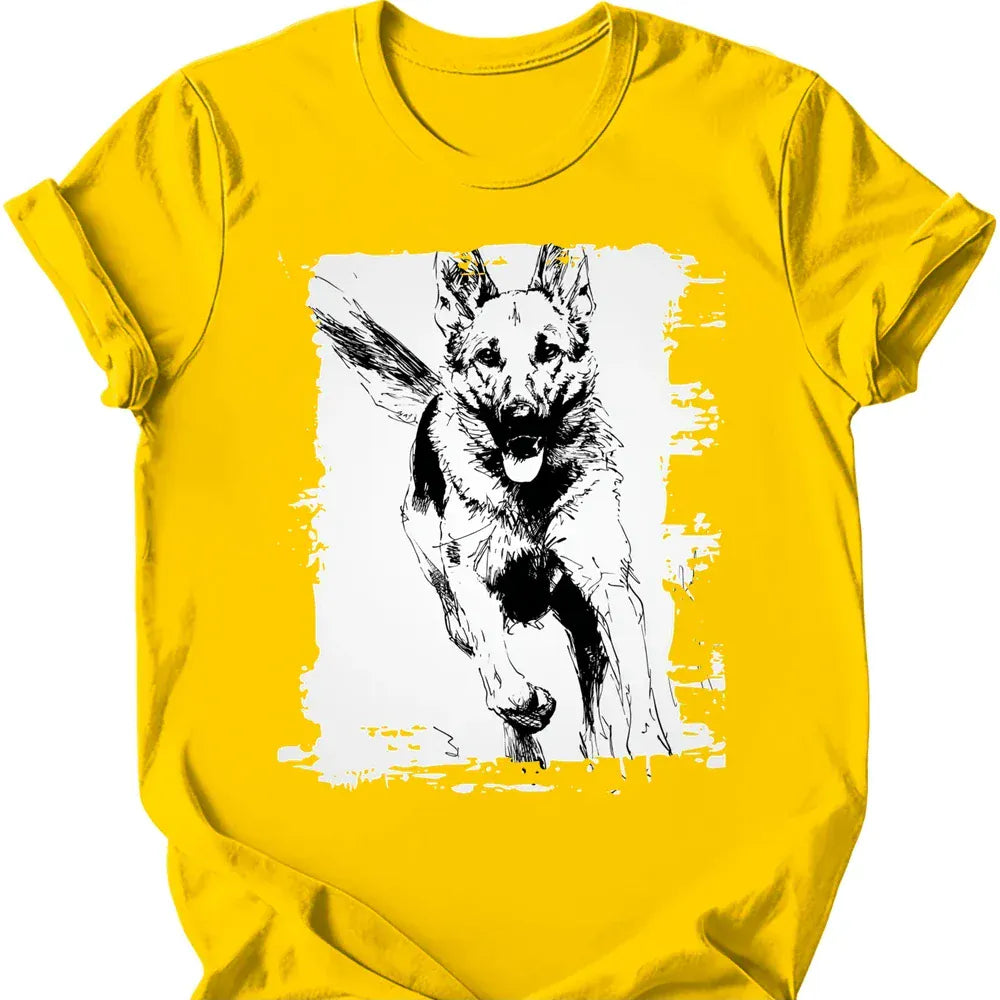 German Shepherd - Running Dog T-Shirt