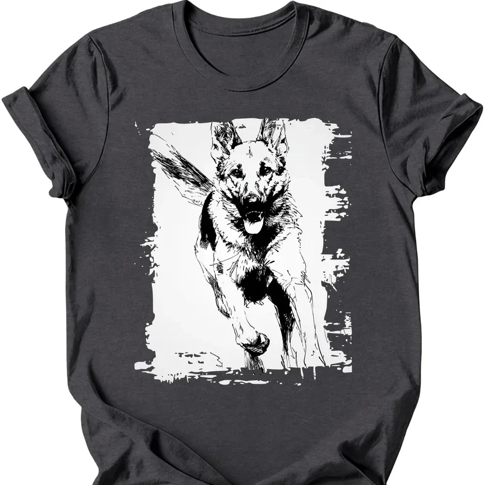 German Shepherd - Running Dog T-Shirt
