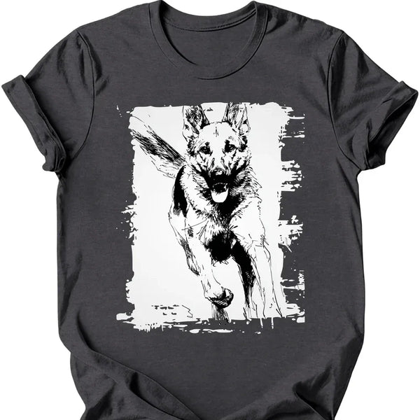 German Shepherd - Running Dog T-Shirt