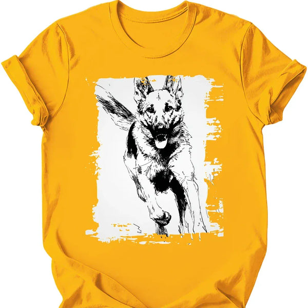 German Shepherd - Running Dog T-Shirt