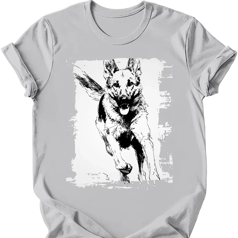 German Shepherd - Running Dog T-Shirt