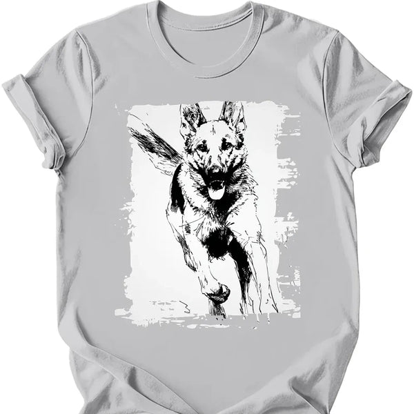 German Shepherd - Running Dog T-Shirt