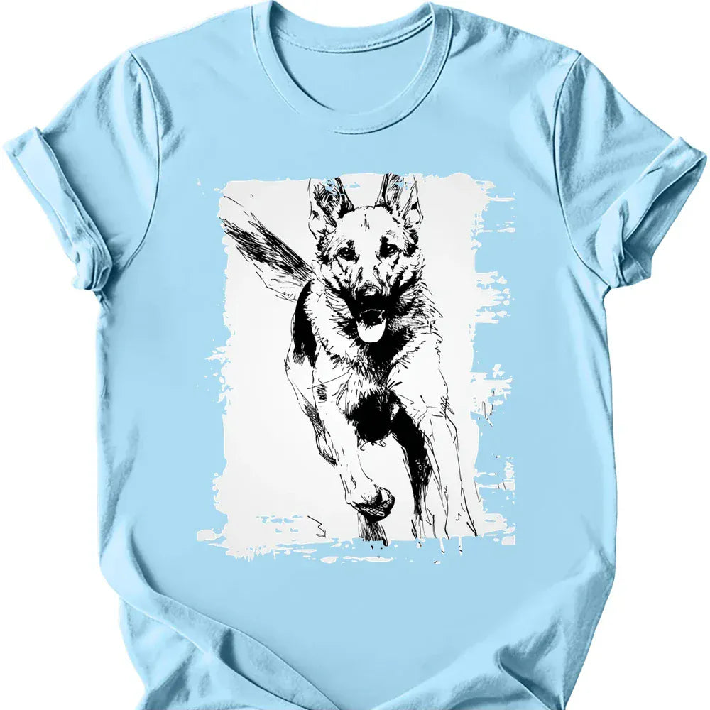 German Shepherd - Running Dog T-Shirt