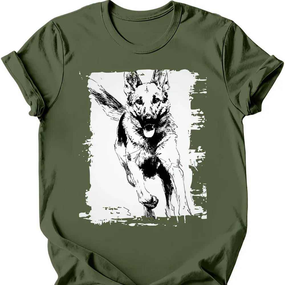 German Shepherd - Running Dog T-Shirt Main image