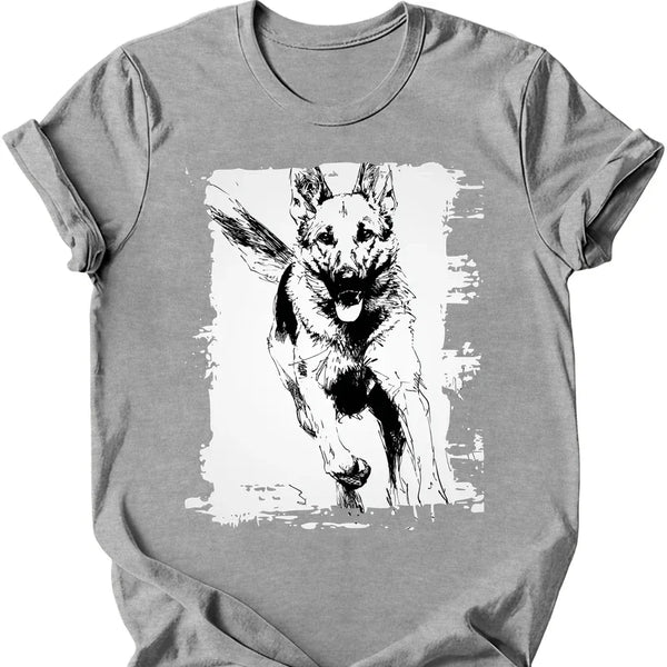 German Shepherd - Running Dog T-Shirt