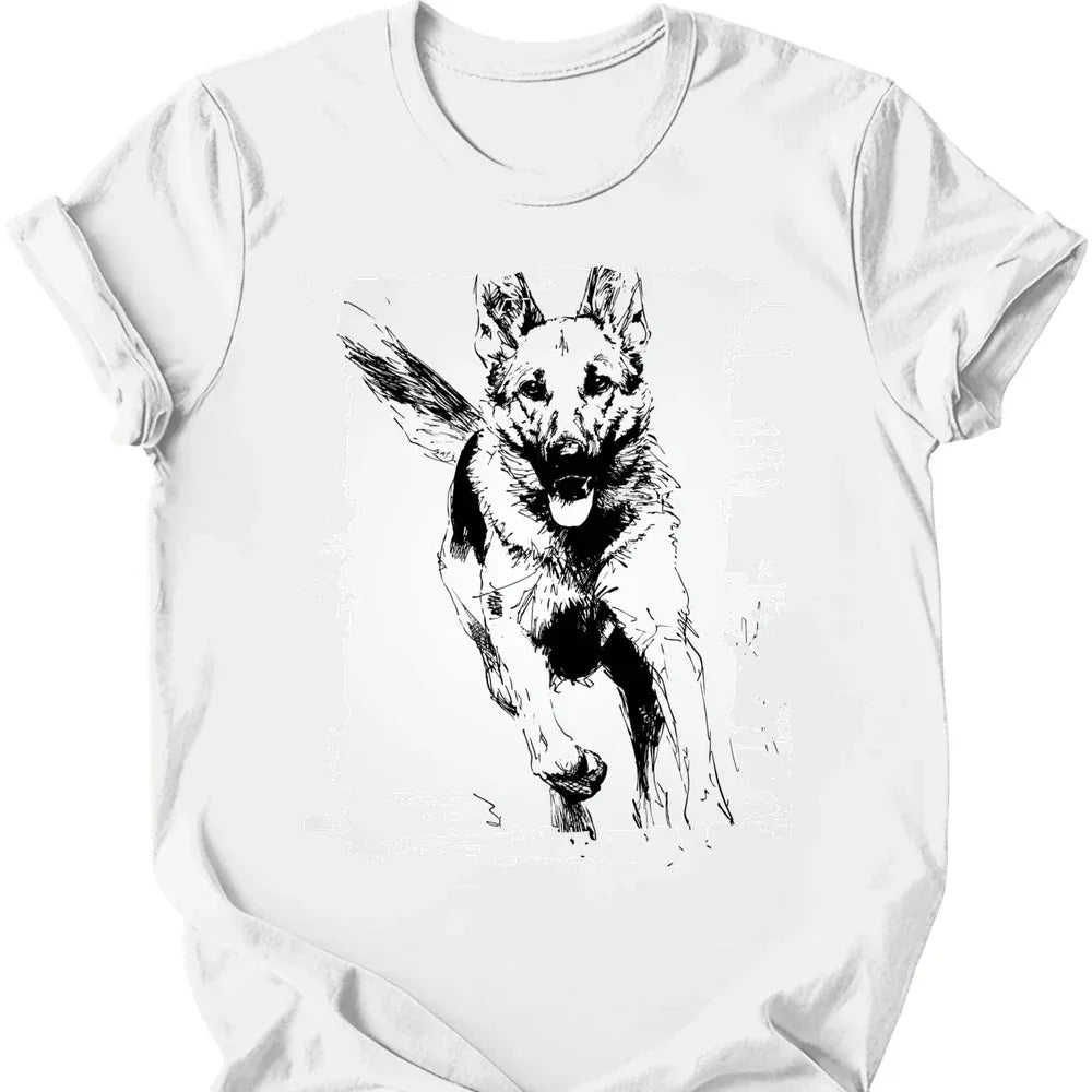 German Shepherd - Running Dog T-Shirt