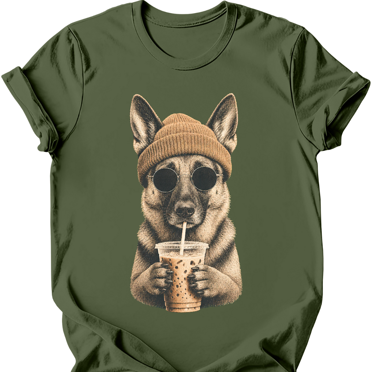 German Shepherd - Hipster Dog T-Shirt