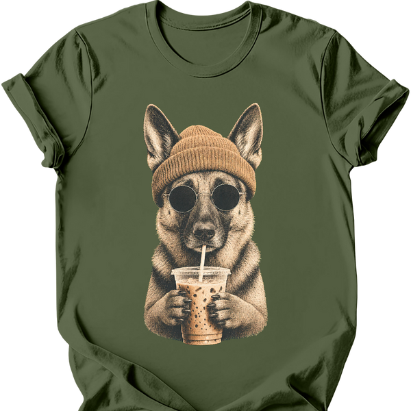 German Shepherd - Hipster Dog T-Shirt