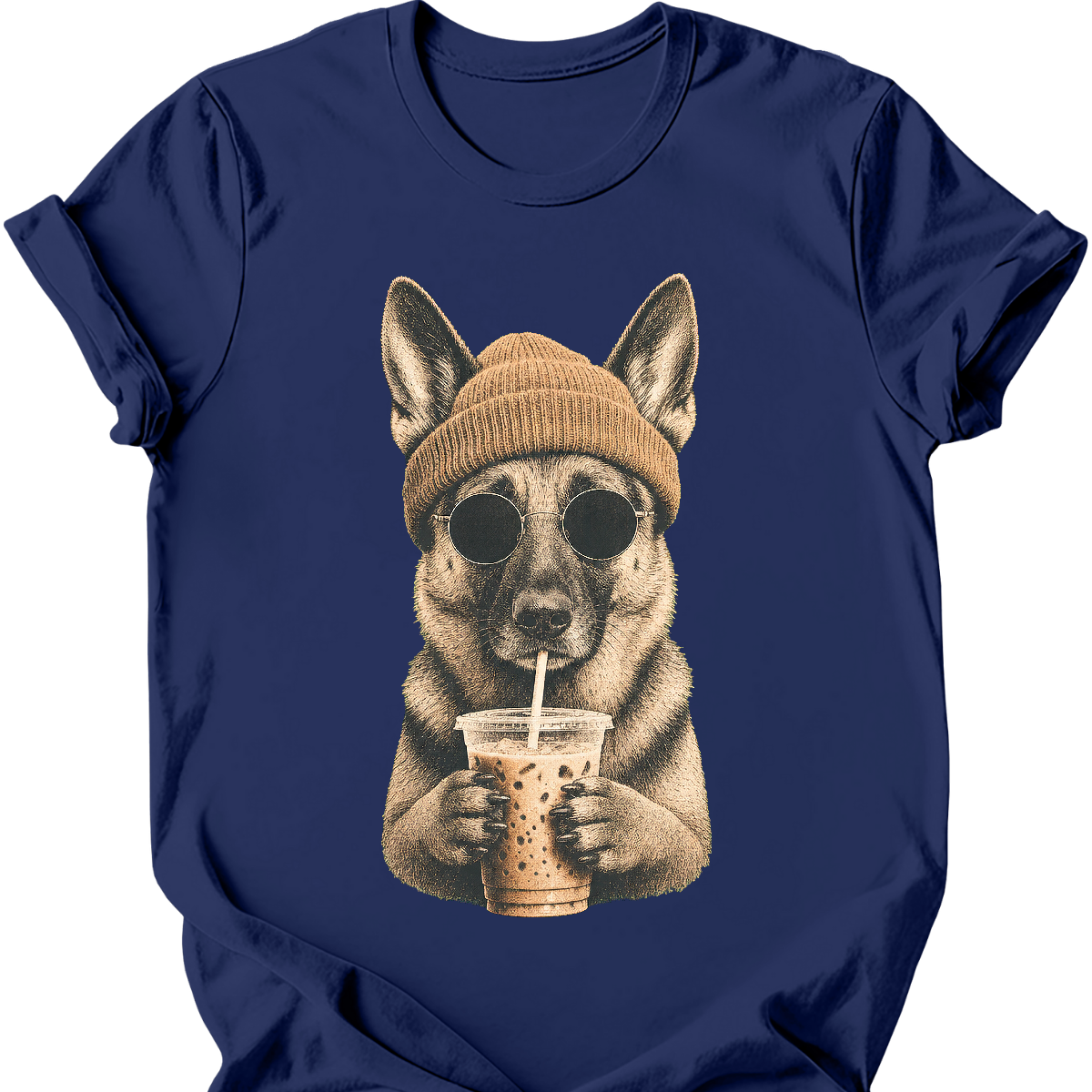 German Shepherd - Hipster Dog T-Shirt