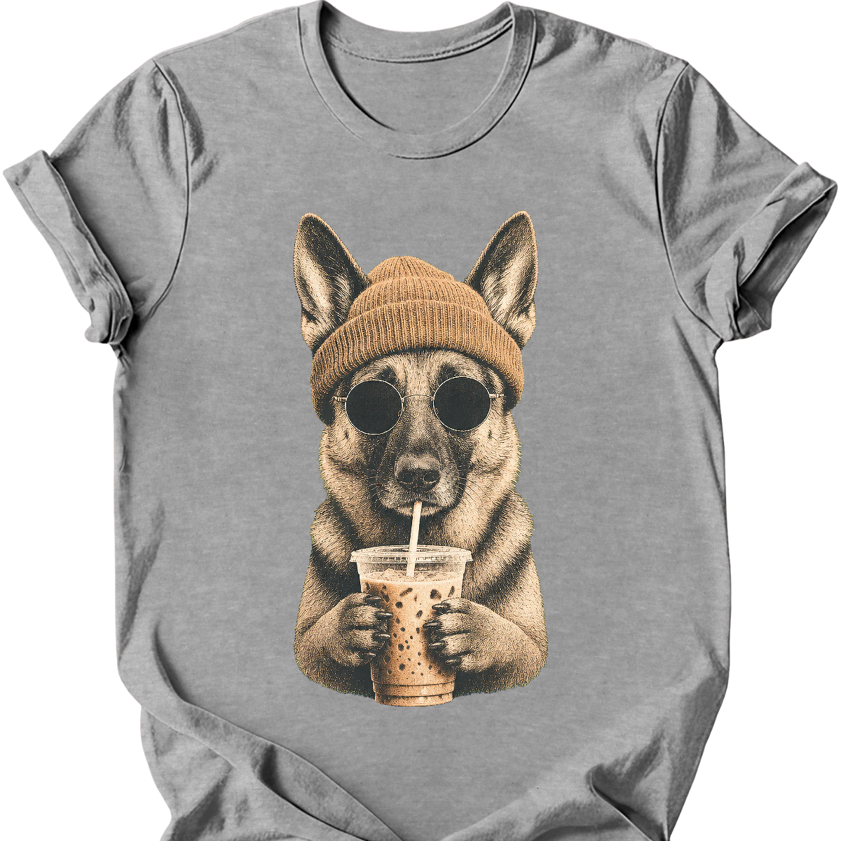 German Shepherd - Hipster Dog T-Shirt