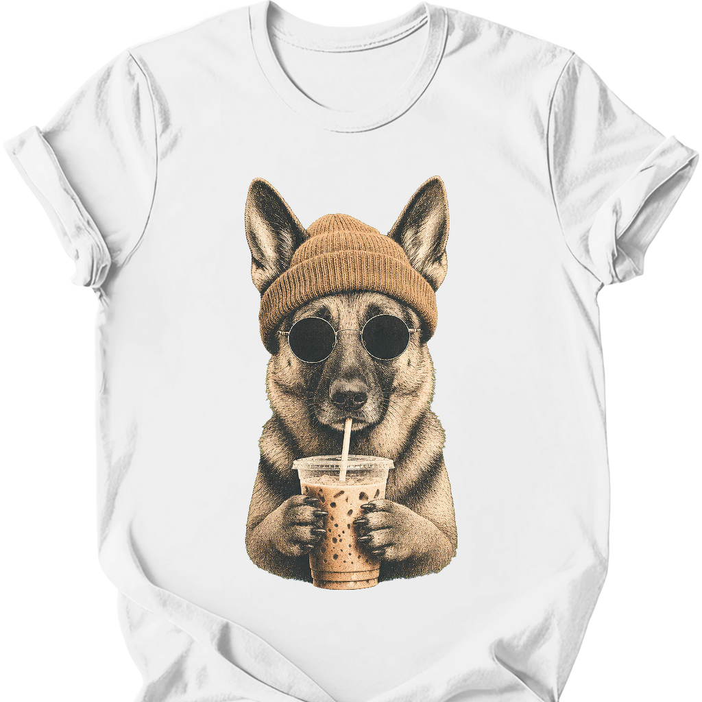German Shepherd - Hipster Dog T-Shirt
