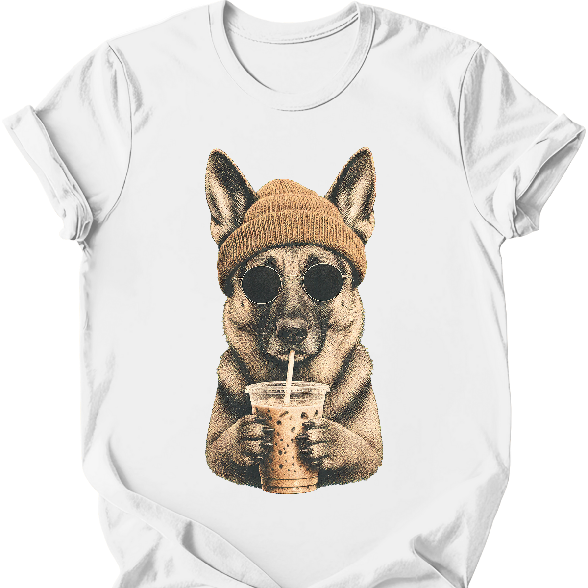 German Shepherd - Hipster Dog T-Shirt
