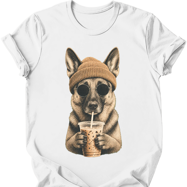German Shepherd - Hipster Dog T-Shirt