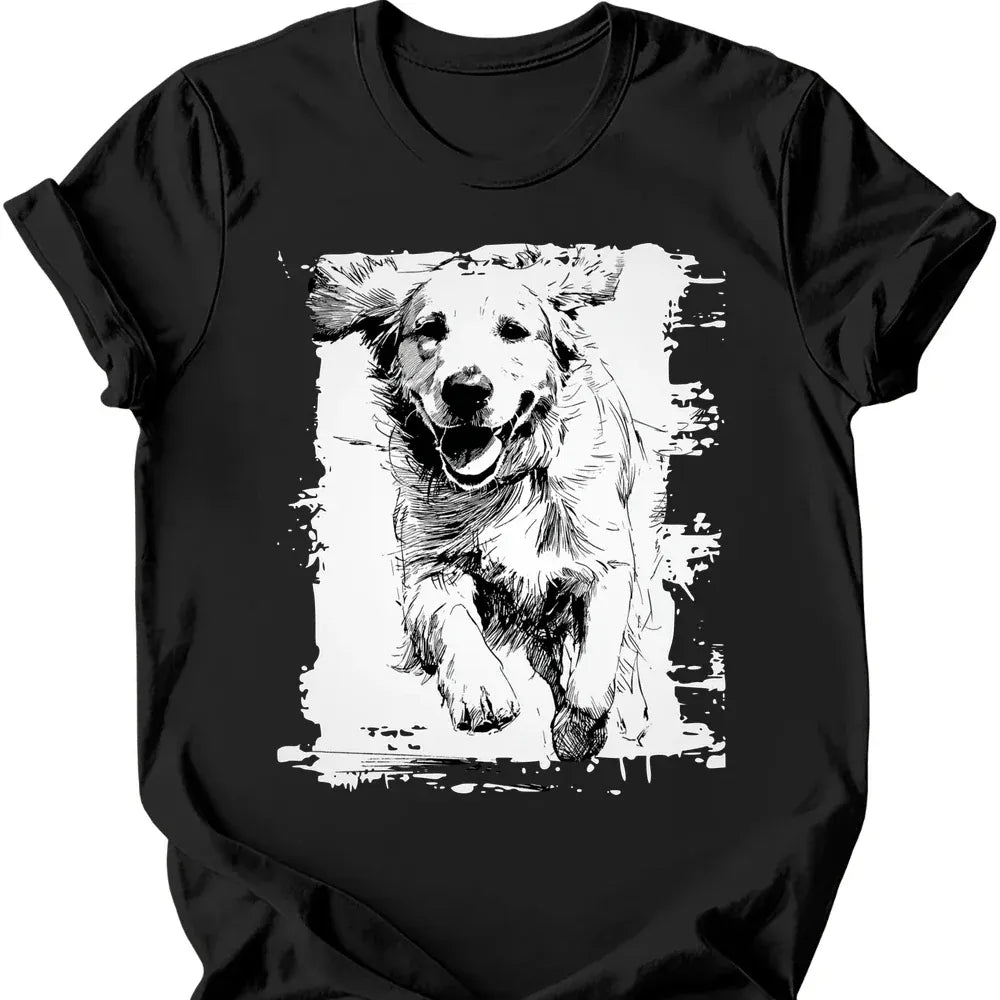 Golden Retriever - Running Dog T-Shirt Main image