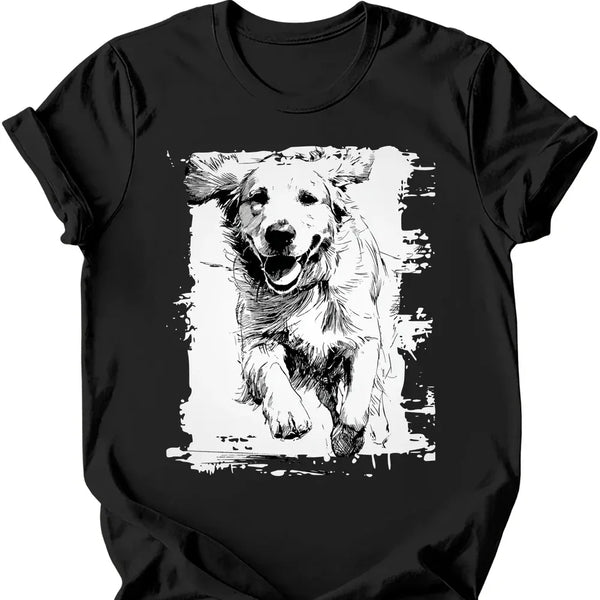 Golden Retriever - Running Dog T-Shirt