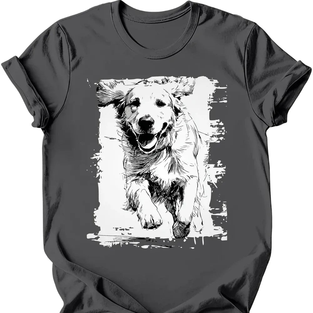Golden Retriever - Running Dog T-Shirt