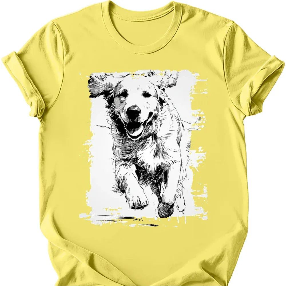 Golden Retriever - Running Dog T-Shirt