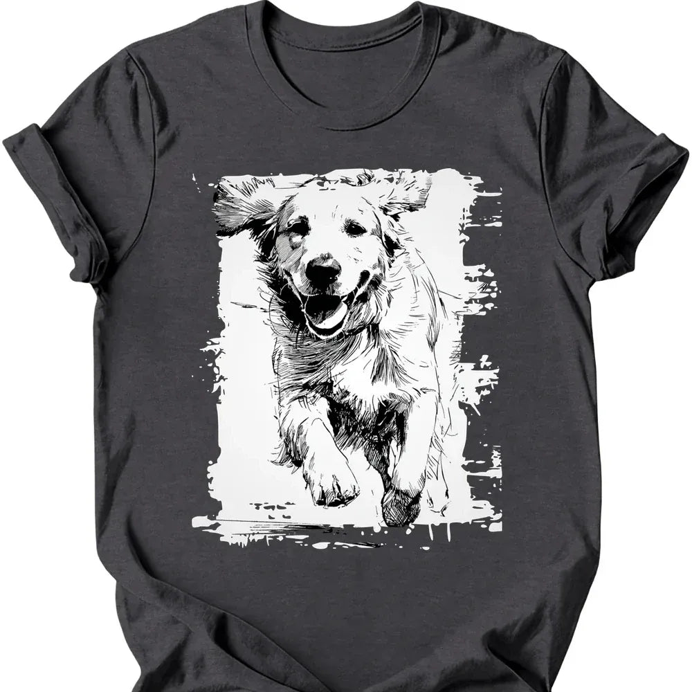 Golden Retriever - Running Dog T-Shirt