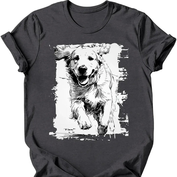 Golden Retriever - Running Dog T-Shirt