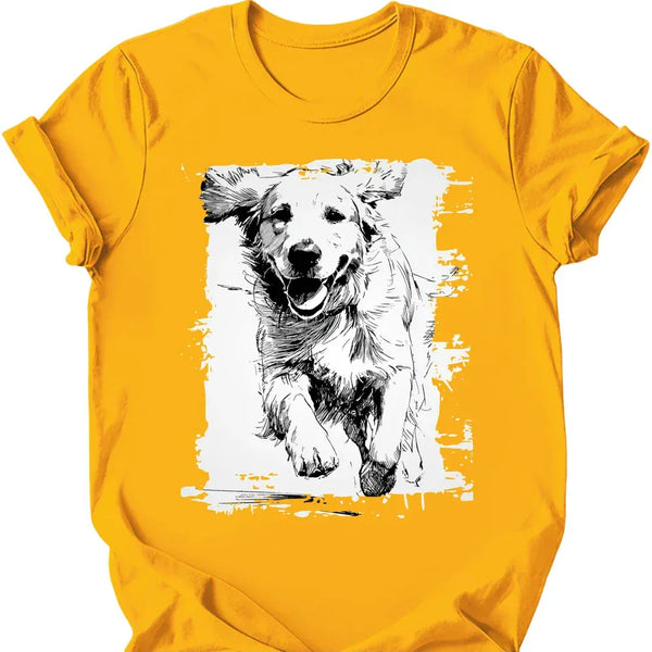 Golden Retriever - Running Dog T-Shirt