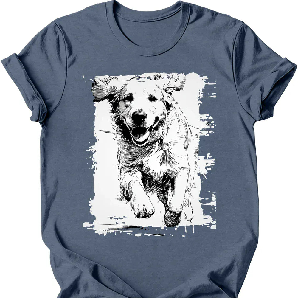 Golden Retriever - Running Dog T-Shirt