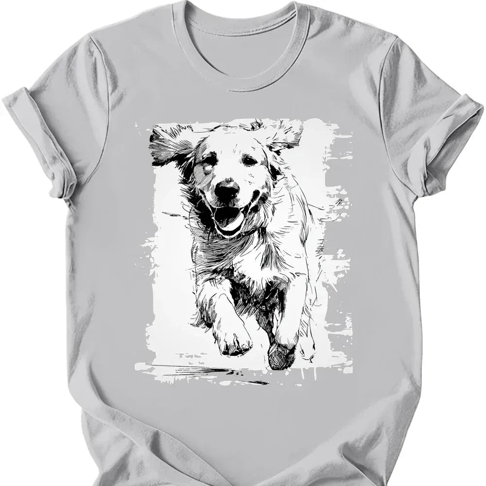 Golden Retriever - Running Dog T-Shirt