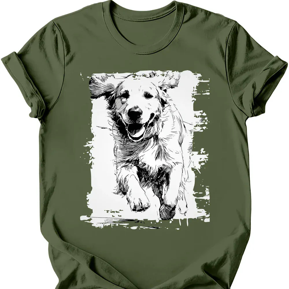 Golden Retriever - Running Dog T-Shirt