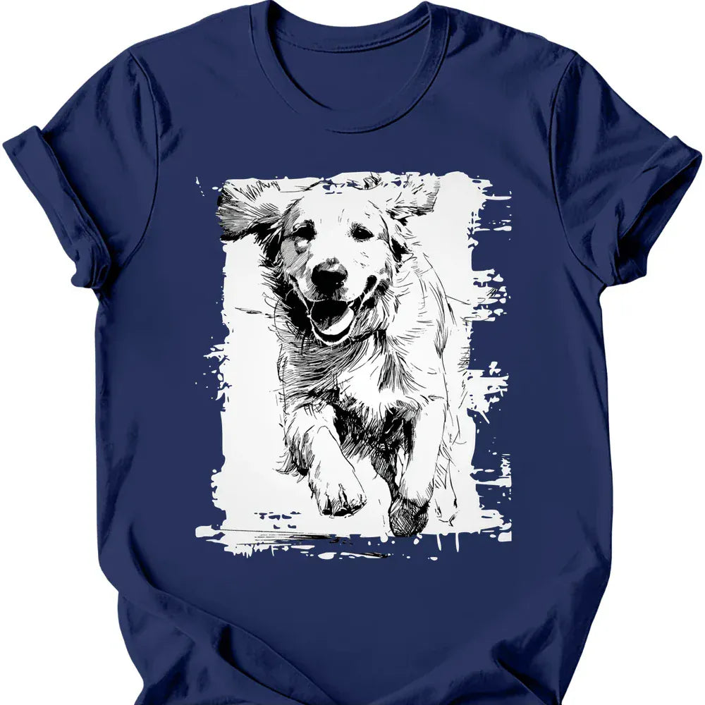 Golden Retriever - Running Dog T-Shirt