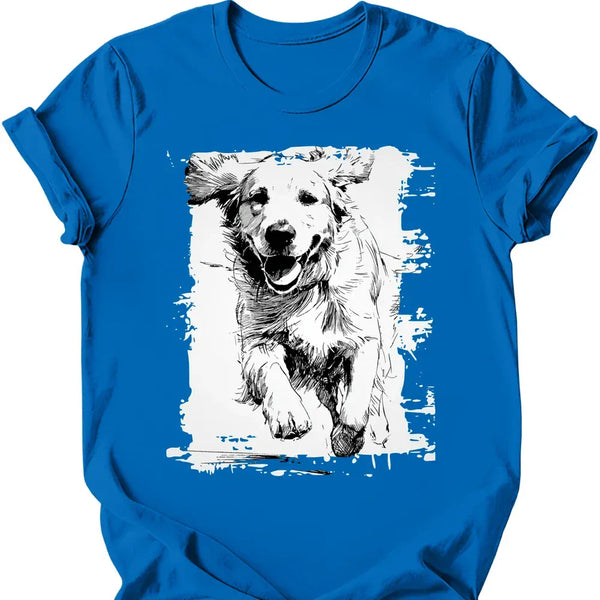 Golden Retriever - Running Dog T-Shirt