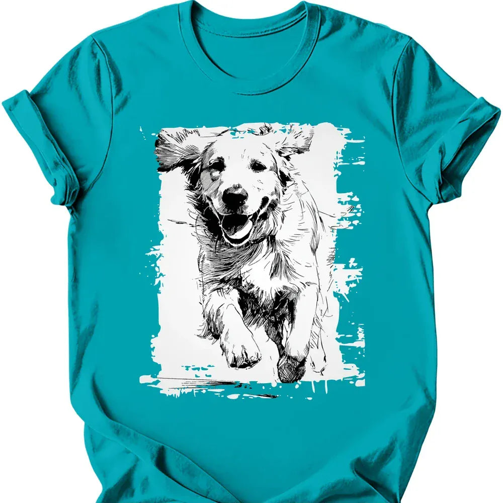 Golden Retriever - Running Dog T-Shirt