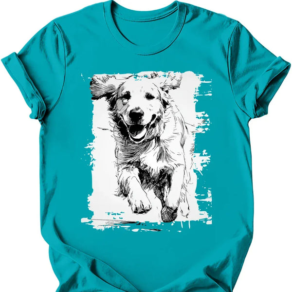 Golden Retriever - Running Dog T-Shirt
