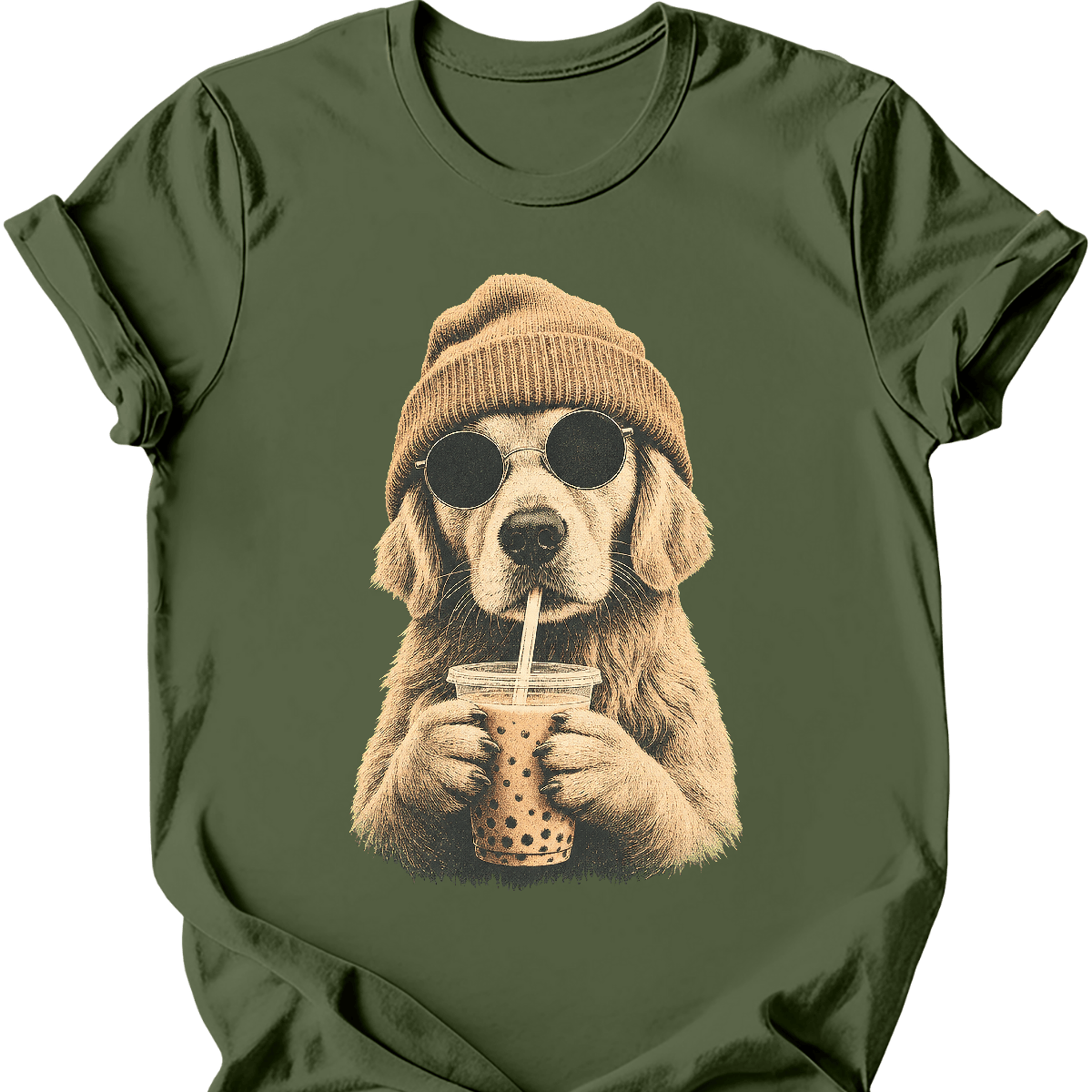 Golden Retriever - Hipster Dog T-Shirt