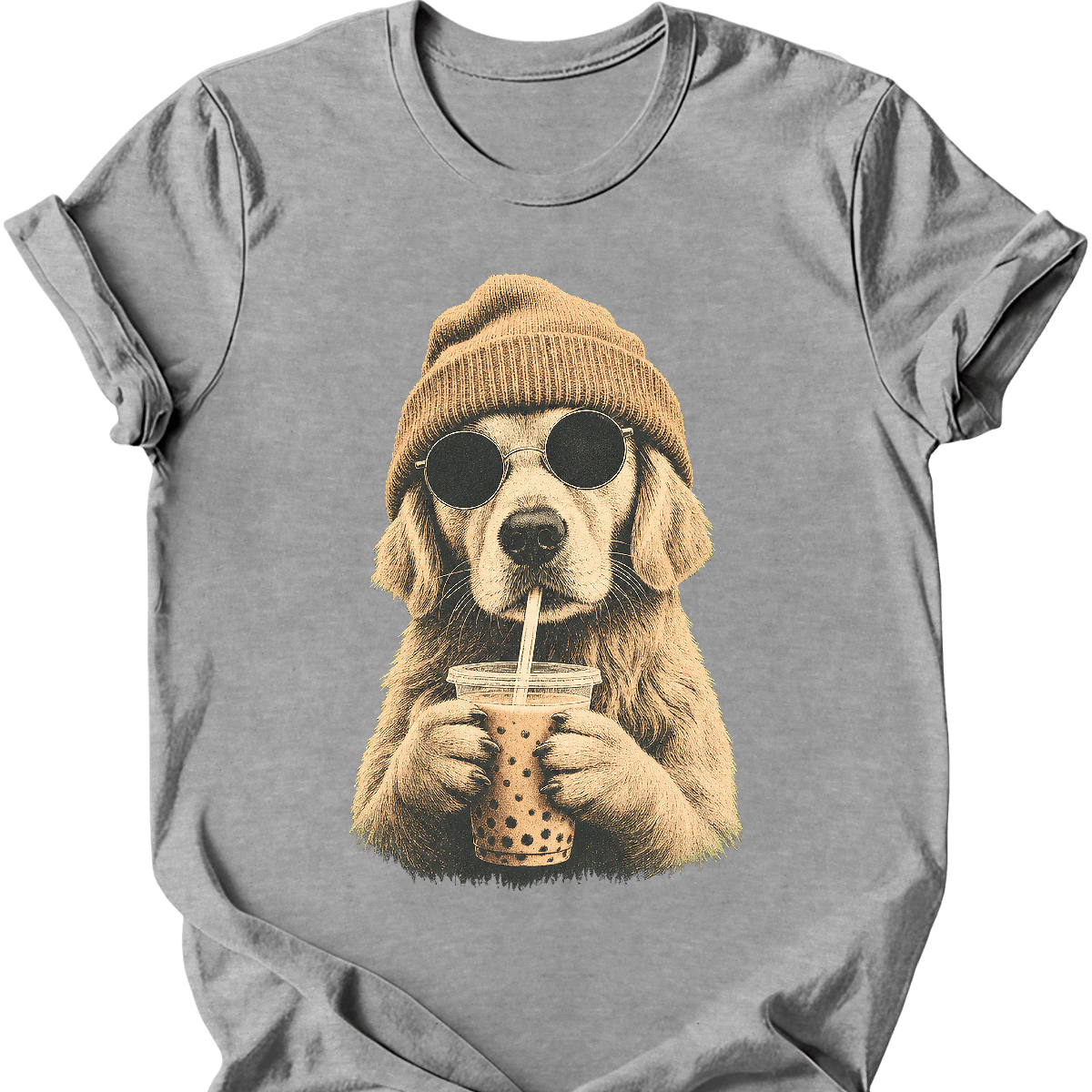 Golden Retriever - Hipster Dog T-Shirt