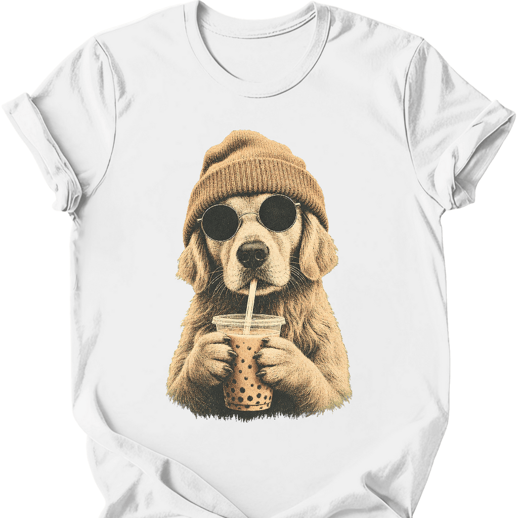 Golden Retriever - Hipster Dog T-Shirt