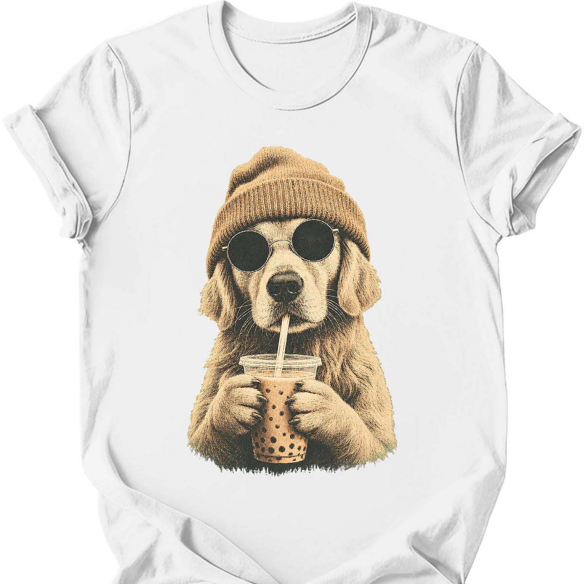 Golden Retriever - Hipster Dog T-Shirt