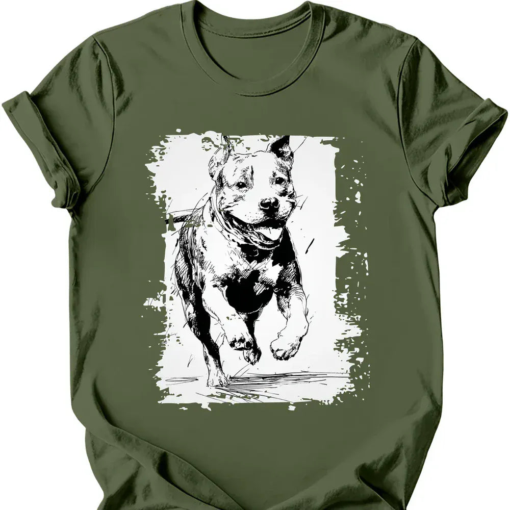 Pitbull - Running Dog T-Shirt
