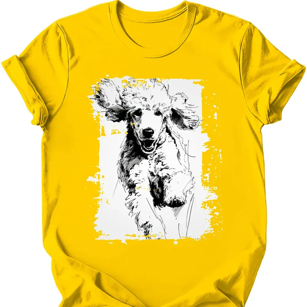 Poodle - Running Dog T-Shirt