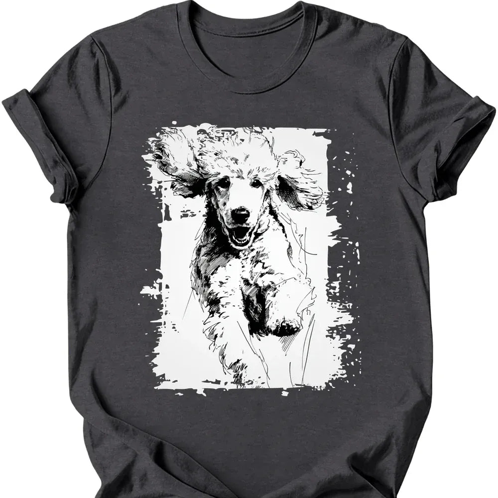 Poodle - Running Dog T-Shirt