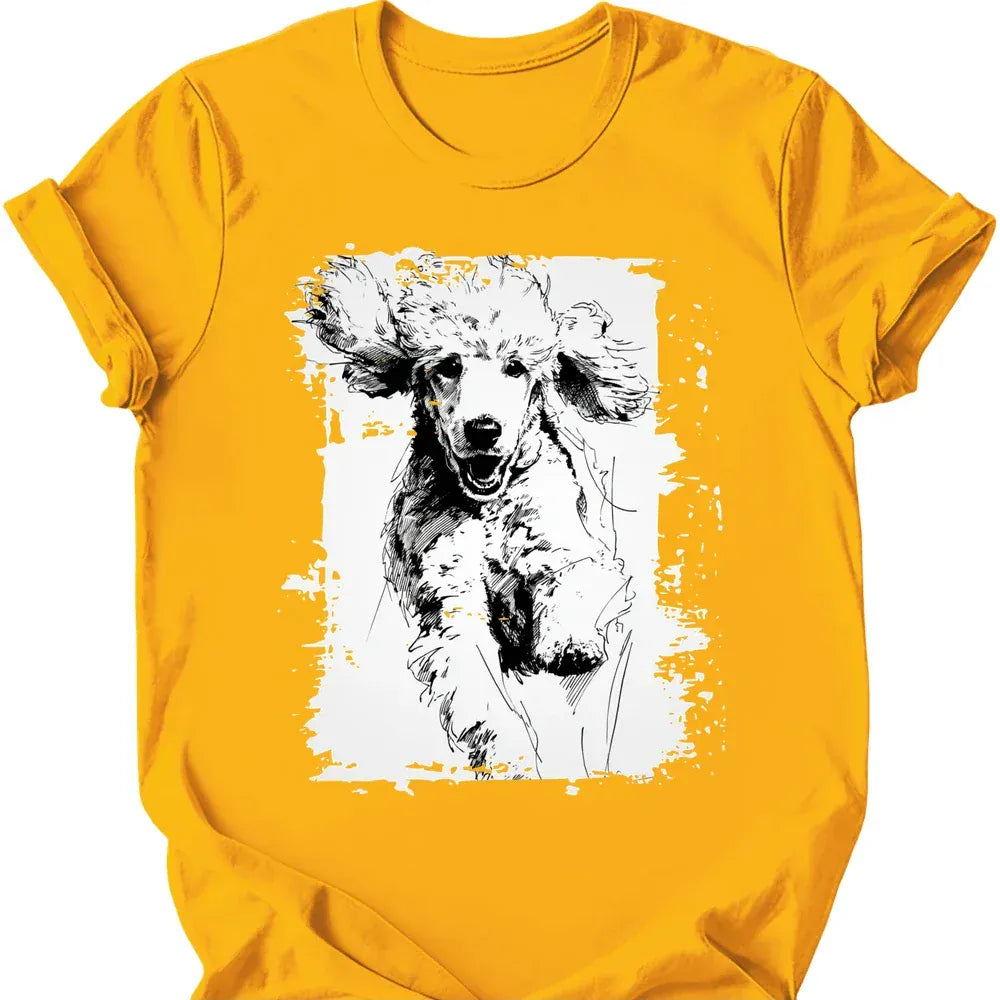 Poodle - Running Dog T-Shirt