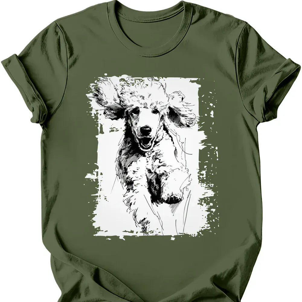 Poodle - Running Dog T-Shirt