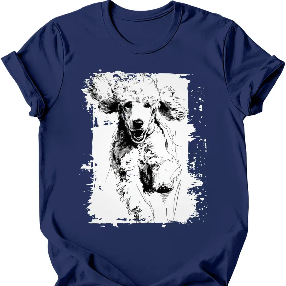 Poodle - Running Dog T-Shirt