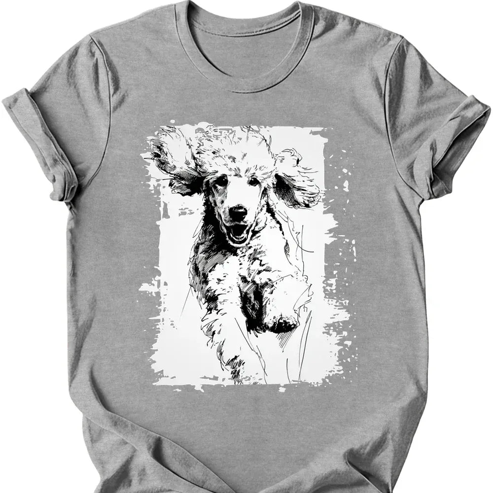Poodle - Running Dog T-Shirt